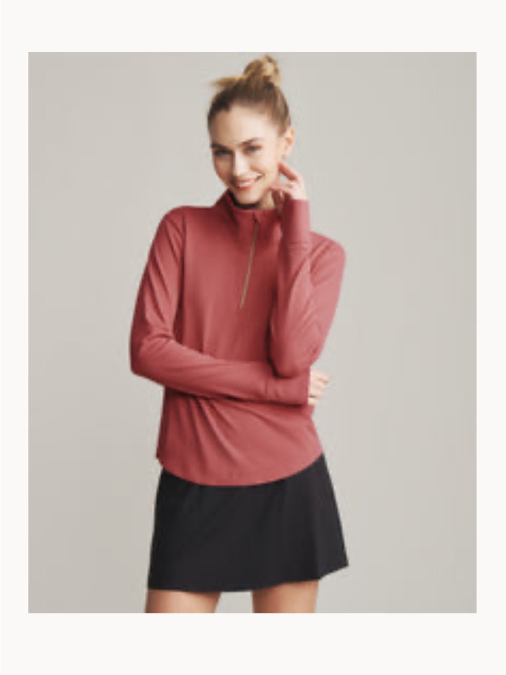 Rhône Women’s Rose Quarter-Zip Performance Top